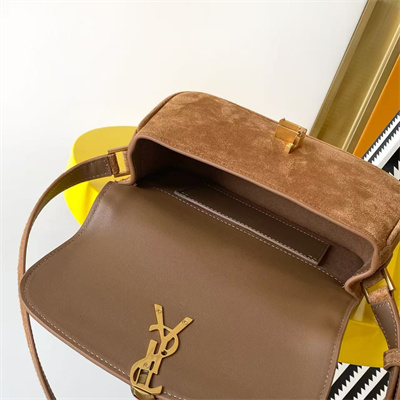 Y.S.L SOLFERINO Mini IN Suede CARAMEL COGNAC Color